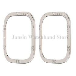 Premium Tempered Glass Screen Protector with Metal Bumper for Apple Watch Ultra - 2 Pack (2PCS Titanium Color)