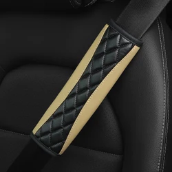 Luxurious 3D Embroidered Faux Sheepskin Seat Belt Shoulder Cover (Beige)