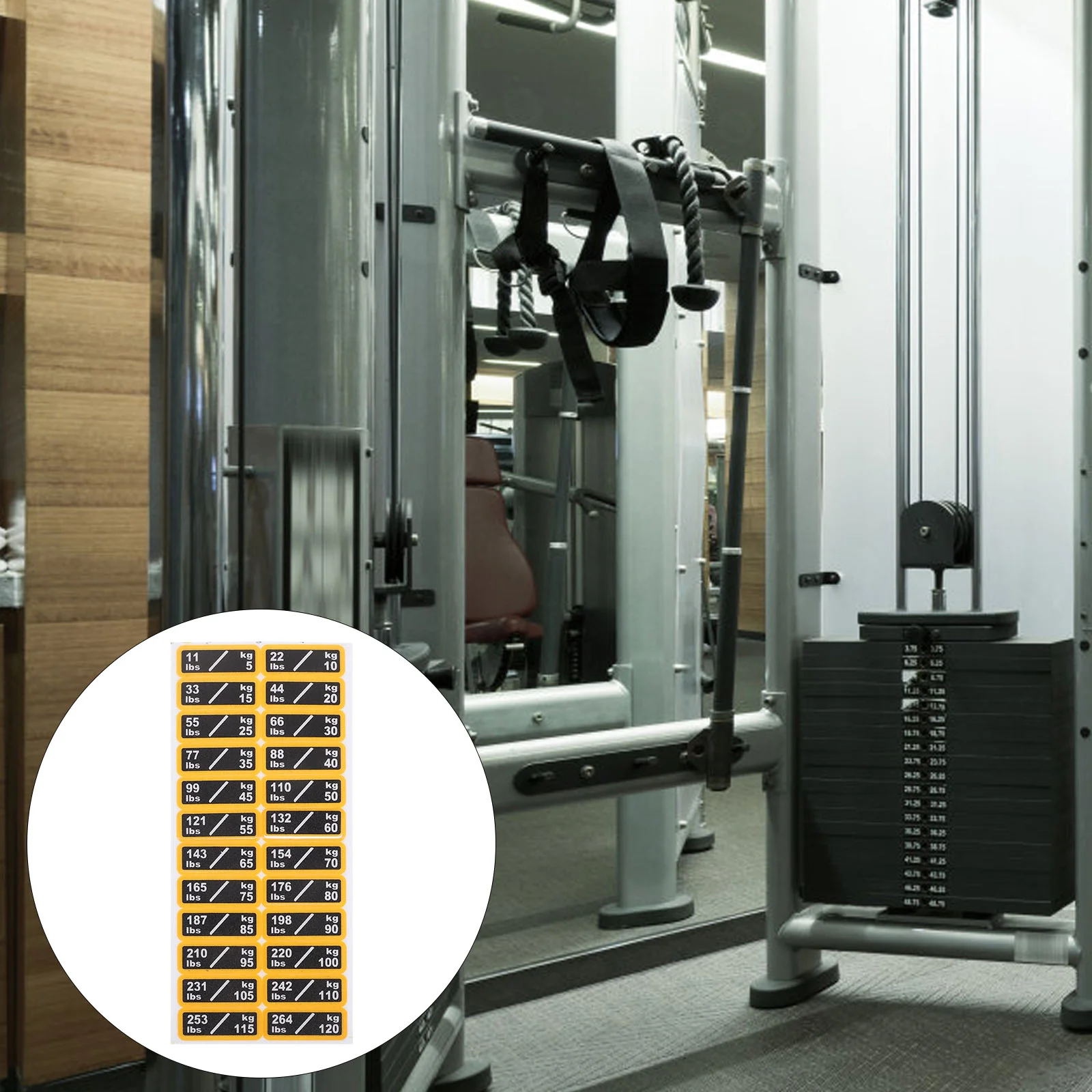 

Fitness Equipment Stickers Gym Machines Weight Tag Labels Multipurpose Set Sign Pvc Goal