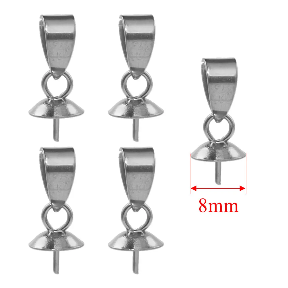 Stainless Steel Pendant Connector  Stainless Steel Pinch Bails - 100 X  Stainless - Aliexpress