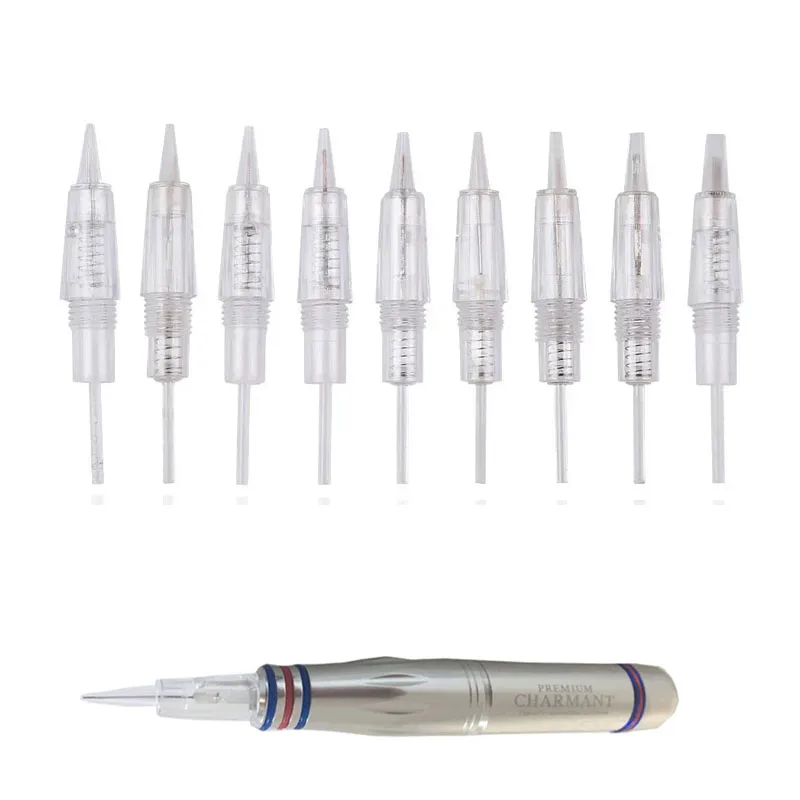 

50PC Tattoo Needles Cartridges Disposable Eyebrow Eyeliner Lips Nano Needle For Microblading PMU Machines Professional supplies