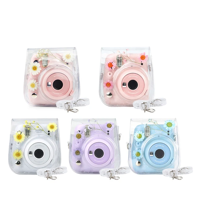 Étui transparent pour appareil photo Fujifilm Instax Mini 12, housse de  protection, sac de transport, sangle initiée, sac de rangement, 3 pièces -  AliExpress