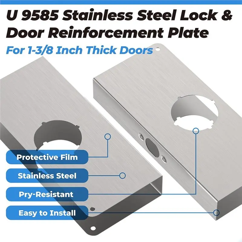 Stainless Steel Door Reinforcement Plate for Enhanced Security