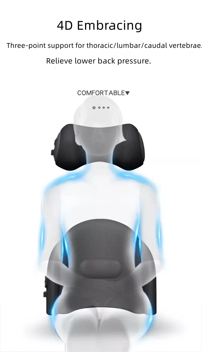 Car Massage Neck Support Pillow with Vibration Massage for Travel and Home