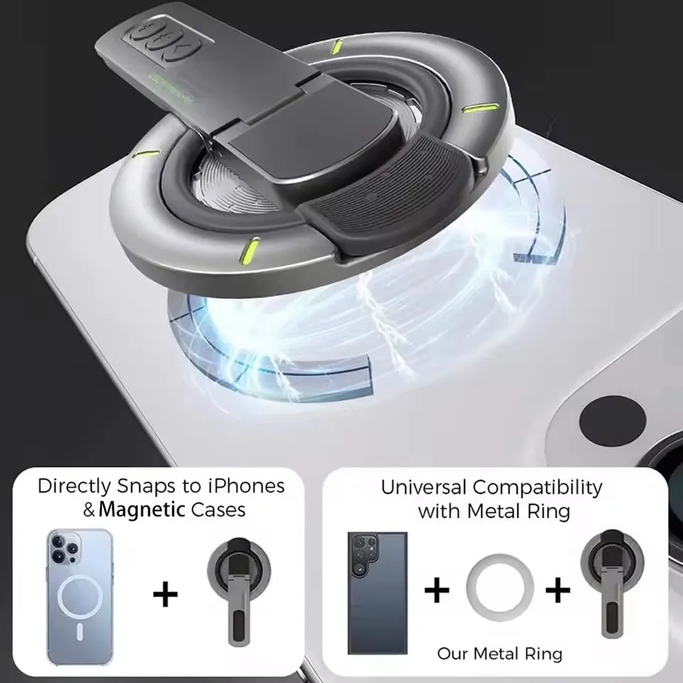 Dual-Sided Magnetic 360° Rotating Phone Holder & Stand - Portable Multi-Function Grip