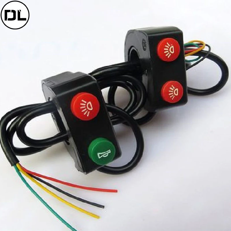 22mm Handlebar Horn and Headlight Combination Button Switch for Motorcycle E-bike Scooter Universal Refit Accessories,motorcycle switch