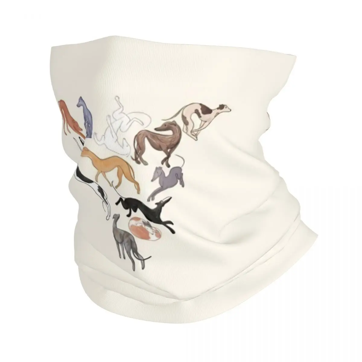 

Greyhounds Whippet Pet Bandana Neck Cover Printed Greyhound Dog Wrap Scarf Multifunctional Balaclava Fishing Unisex Breathable