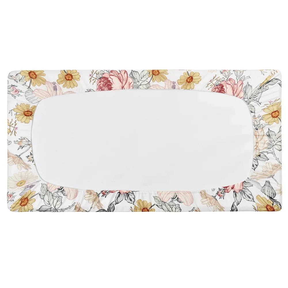 Baby Diaper Changing Pad Cover Newborn Change Table Covers Printing Design Breathable Soft Reusable Diaper Changing Mat Cover