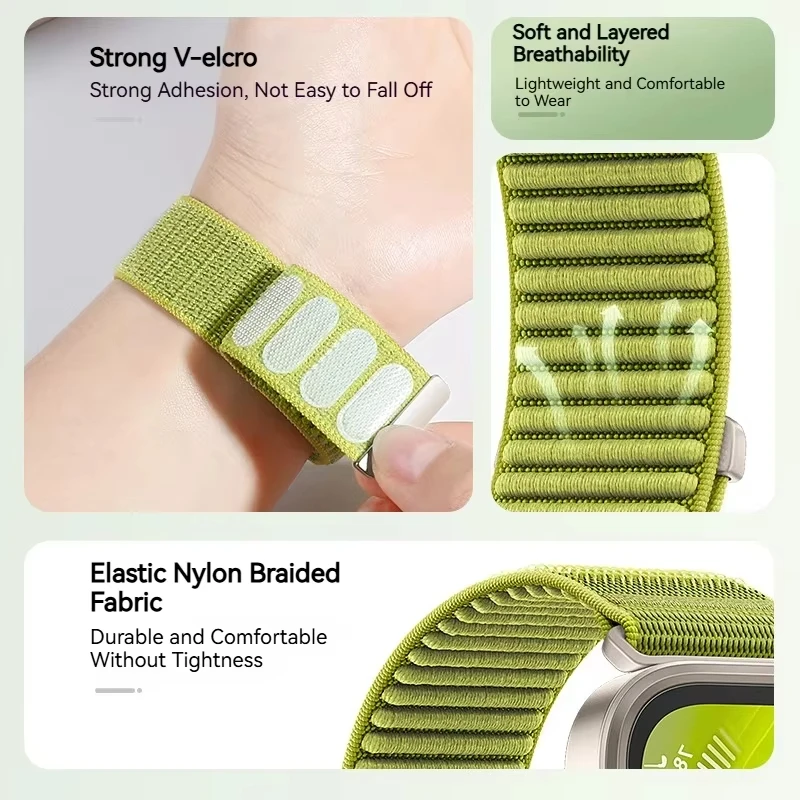 Official Nylon Loop Strap - Comfortable and Breathable Band for Smartwatch Accessories