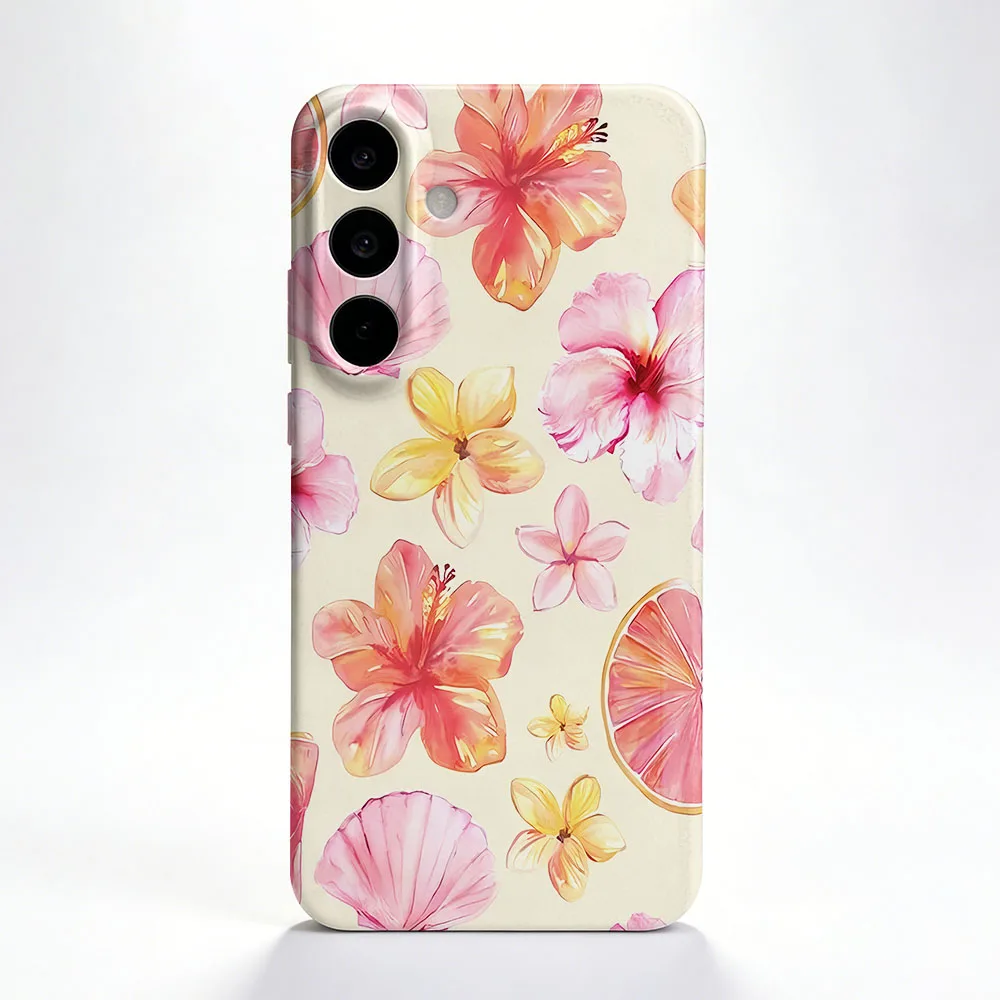 Pink Flower Shockproof Hard PC Back Cover - Premium Phone Case