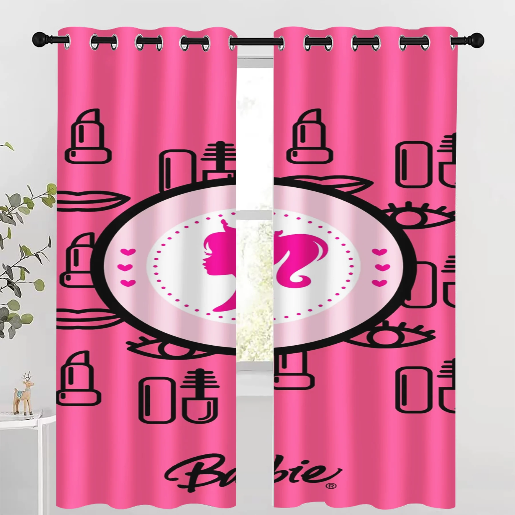 Barbie Curtains For Living Room Home Decor Perforated Bedroom
