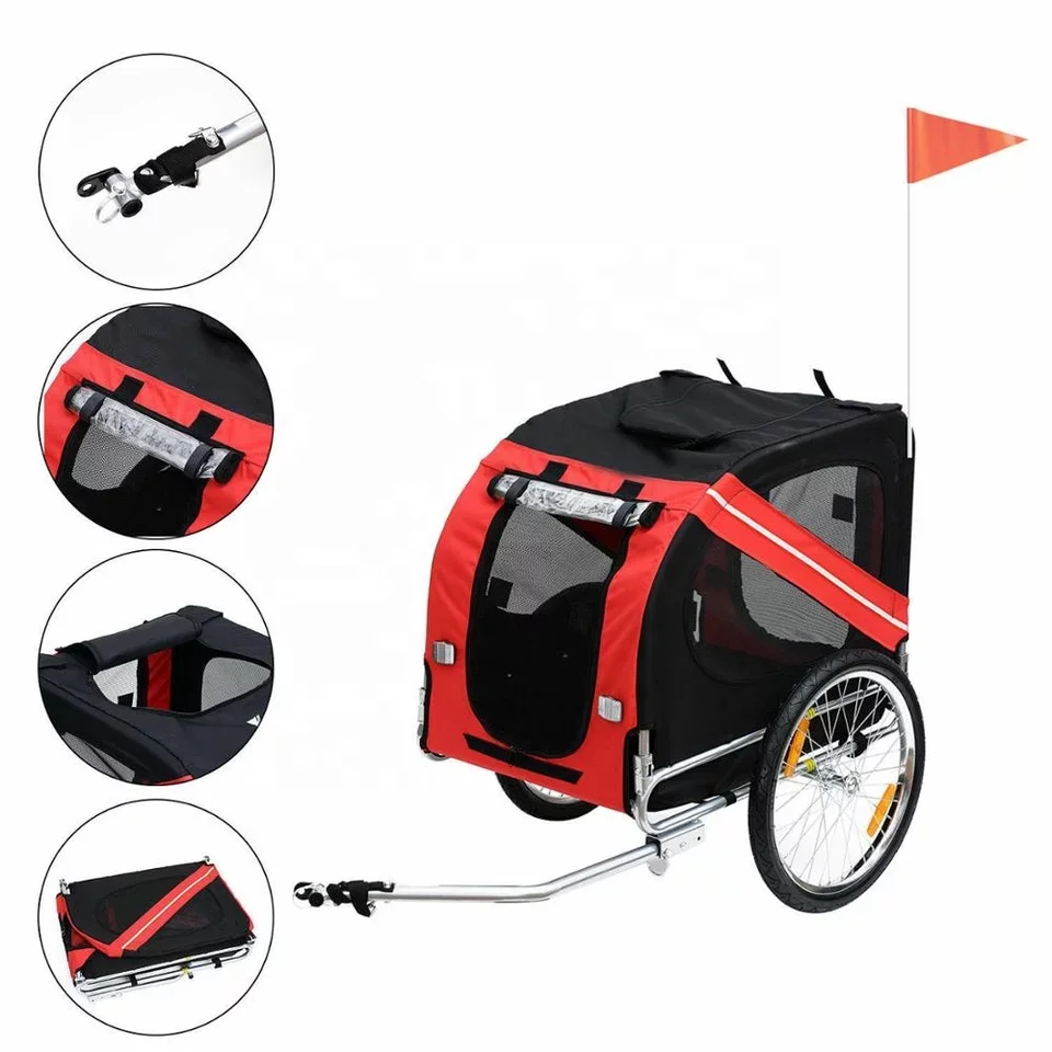 Durable 50kg Bicycle Cargo Trailer 48v Transport Carrier Tow Cart Wagon BIKE Industrial Machinery Tool Heavy Duty New Used