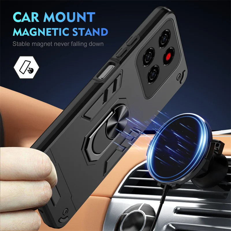 Rugged Shockproof Case with Ring Stand Holder