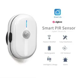 5pcs Tuya Zigbee 3.0 Smart PIR Motion Sensor Human Motion Sensor Smart Home Detector Home Security Work With Smart Life Gateway