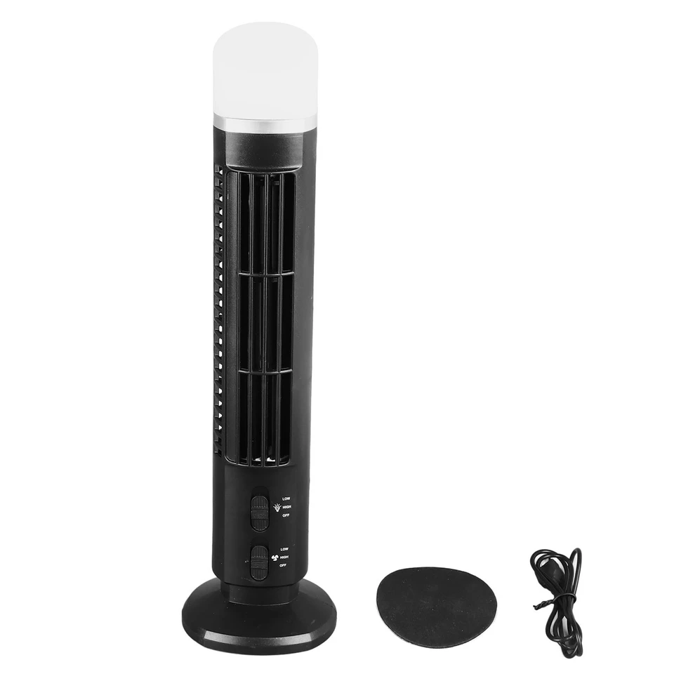 Portable Bladeless Fan with Light for Home