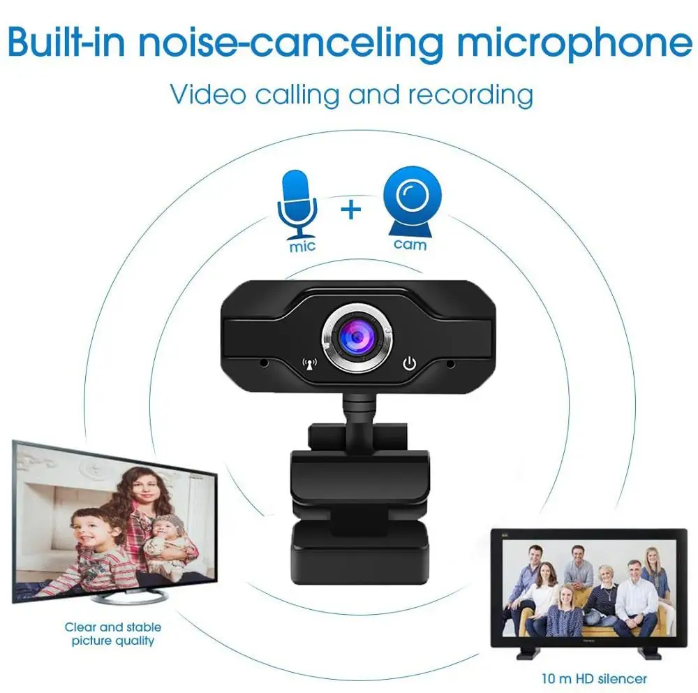 PEGATAH U6 Webcam 1080p full hd for pc computer laptop usb webcamera with microphone for Video Calling Conference Work Live pc webcam,pc web camera,computer camera
