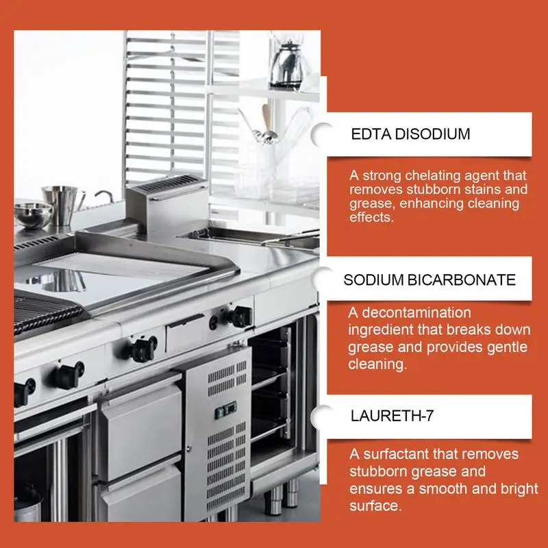 Stove Cleaning Kit Heavy Duty Cooktop Cleaner Non-Scratch Cleaning Kit Ceramic Non-Abrasive Powerful Kitchen Degreaser Stove