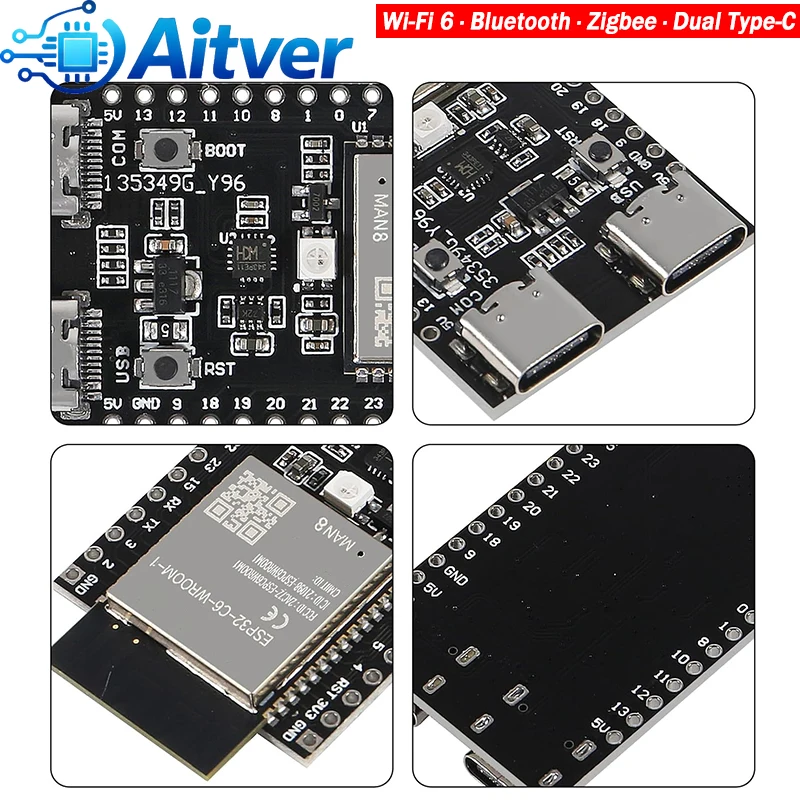 รูปสินค้า บอร์ดพัฒนา ESP32 C6 สำหรับโปรเจกต์ IoT