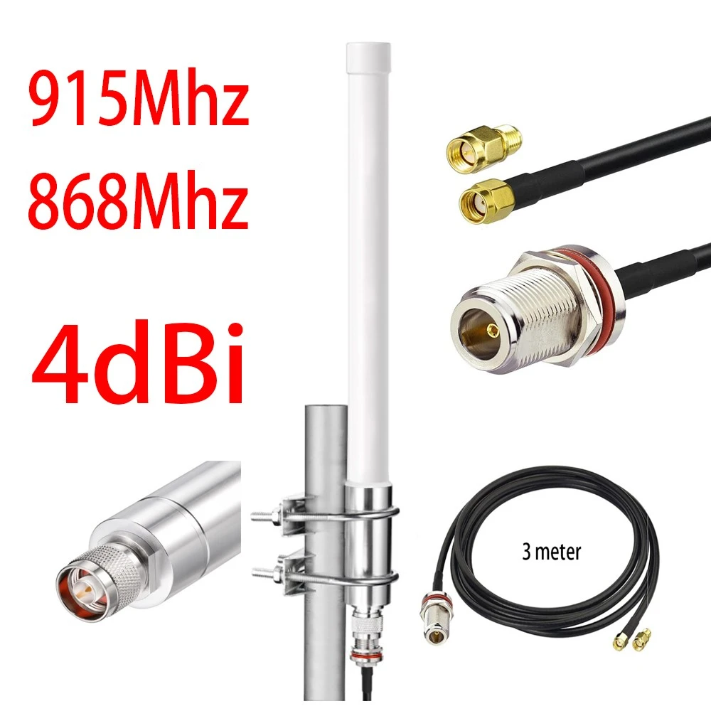 best antenna bobcat miner 7dBi 32cm Helium Miner Antenna EU 868MHz US 915MHz 10ft RG58 Extension Cable Indoors Outdoors LoRa Antenna  For RAK Nebra Bobcat best antenna bobcat miner