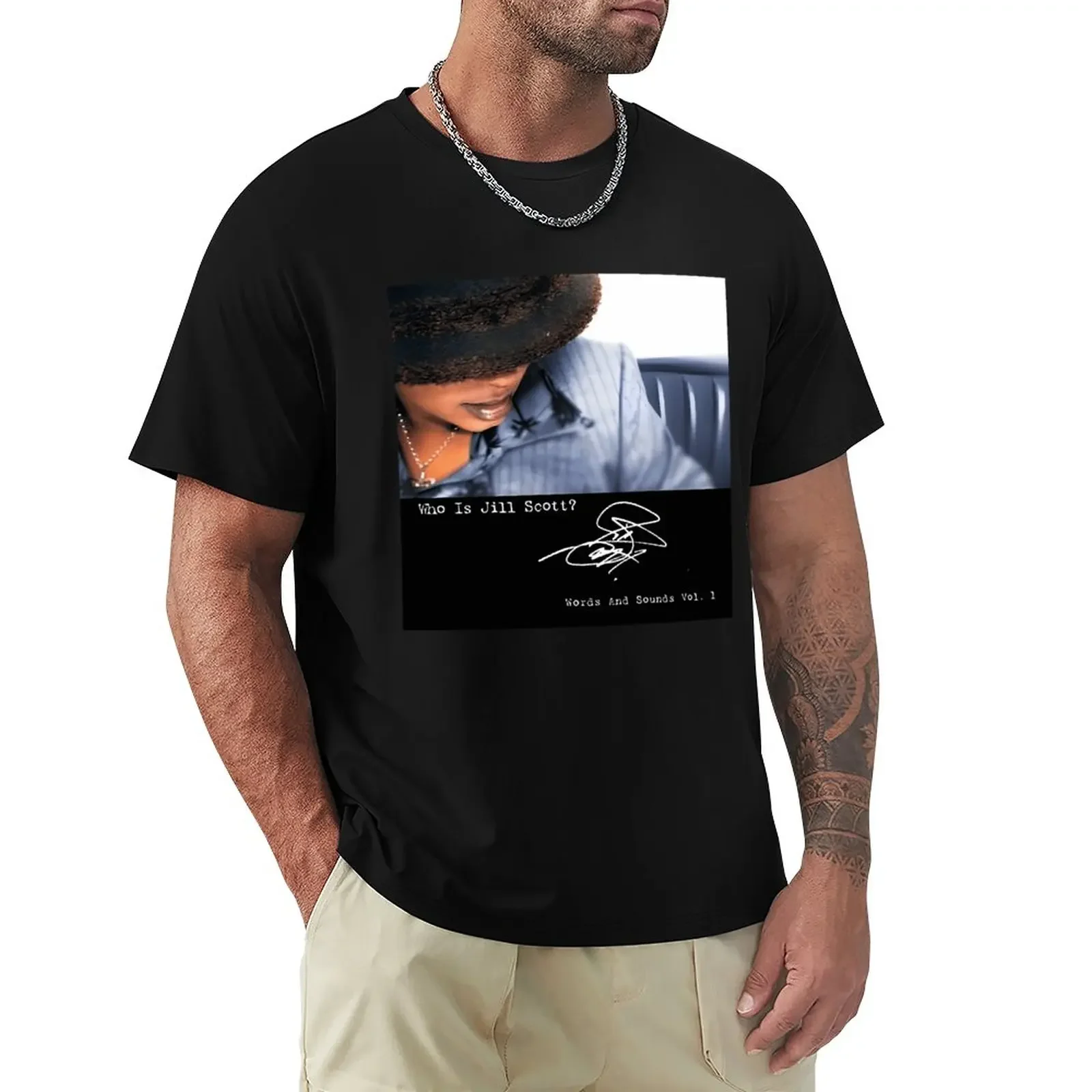 Chi È Jill Scott? Album Boy Masked T-Shirt Plain Plus Size Oversize Uomo Abbigliamento Camicetta Summer Top Clothes For Men