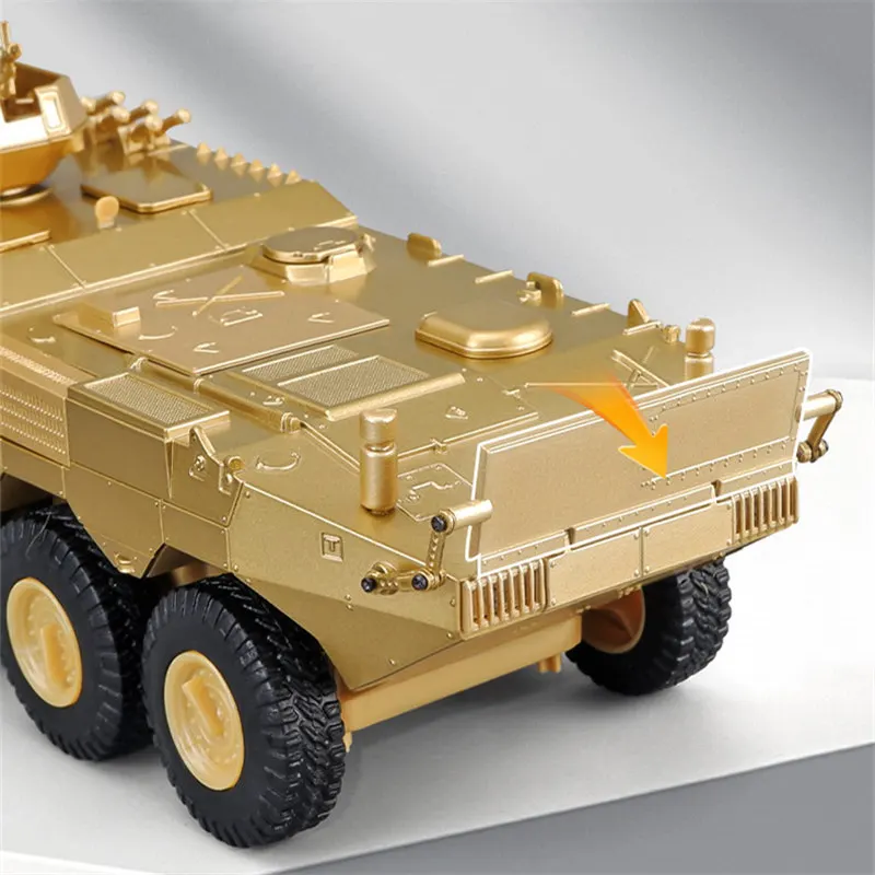 1:24 Alloy Armored Car Truck Model Diecast Toy Police Infantry Fighting Vehicles Explosion Proof Car Model Sound Light Kids Gift 3