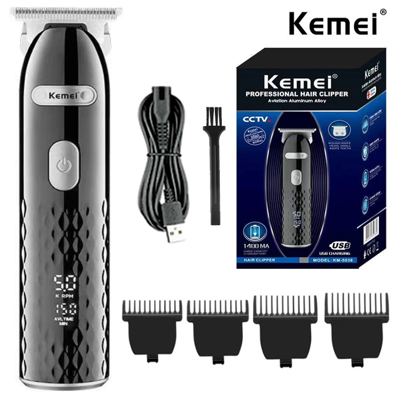 

Kemei 5038 Professional 3 Speed Hair Trimmer For Men Blade Can Be Zero Electric Beard Trimmer Powerful Edge Hair Cutting Machine