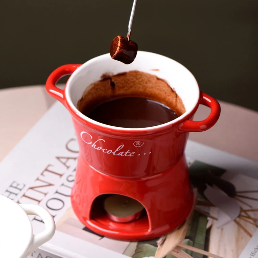 280/300ml Fondue Cup Melting Pot, Melting Fondue Bowl Set for Cheese Chocolate Butter Caramel