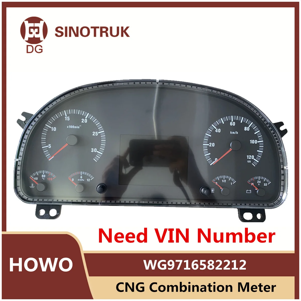 Cng Combination Meter Wg9716582212 For Sinotruk Howo Original Parts