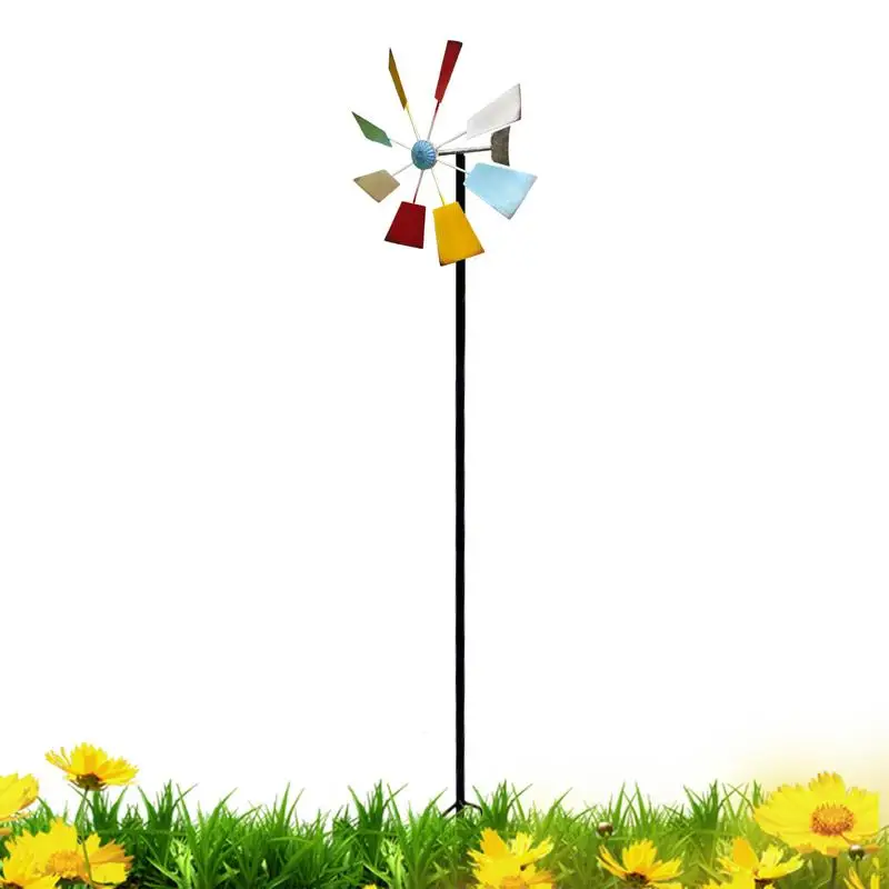

Wind Spinners Outdoor Rainbow Metal Windmill Decorations Outdoor Art Colourful Windmill For Yard Patio Outdoor Decoration