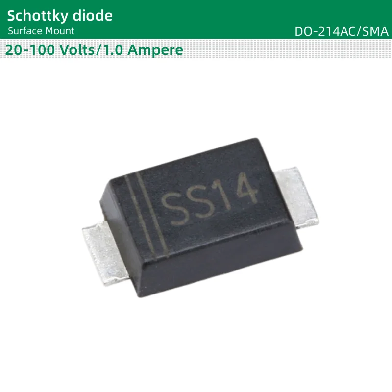 ASEMI (200pcs per Pack) SS310 3A100V Schottky Diode SMA/DO-214AC Package