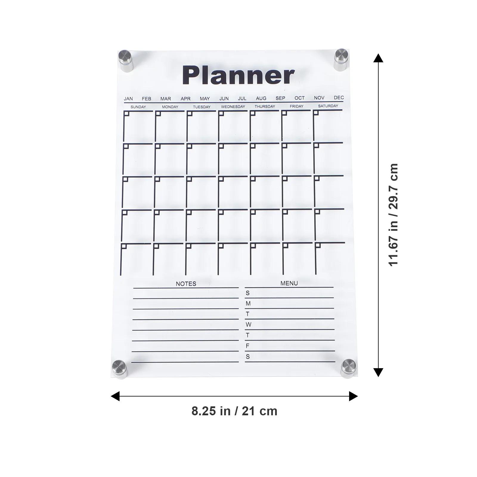 1 세트 투명 아크릴 드라이 지우개 메모 보드 데스크탑 사무실 홈 냉장고 벽 장식을위한 경량 휴대용 쓰기 보드 소형