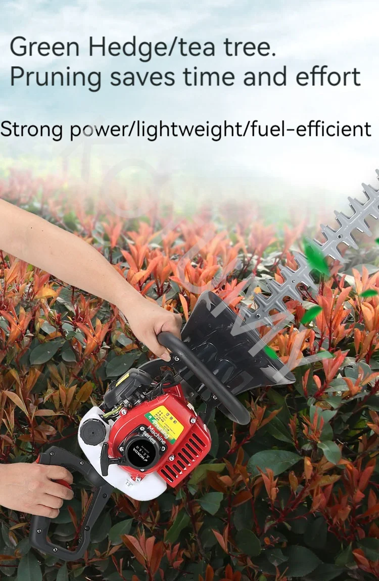 Two-Stroke Gasoline Double-Blade Light Hedge Trimmer Tea Tree Trimmer Backpack Garden Thick Branch Trimmer Electric Tools 38CC 6
