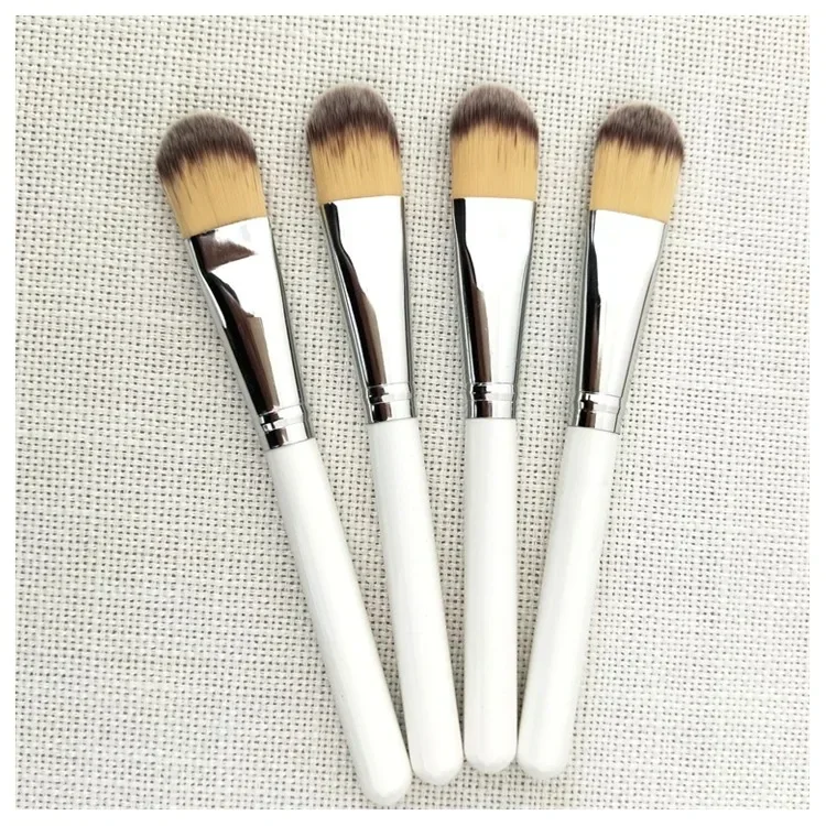Wooden handle mask brush Wet powder blush loose powder foundation brush beauty makeup tool