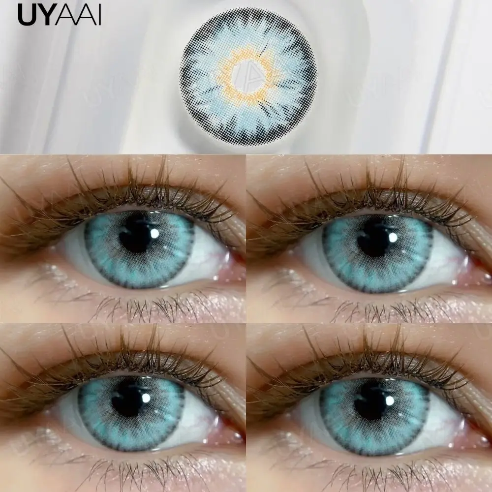 Vibrant Blue Cosmetic Contact Lenses for Eye Color Transformation - 2 Pack