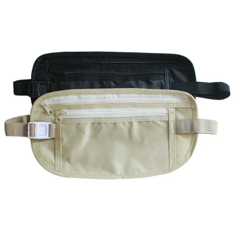 Invisible Travel Waist Packs Waist Pouch for Passport Money Belt Bag Hidden Security Wallet Casual Bag For Men Women 1Pc