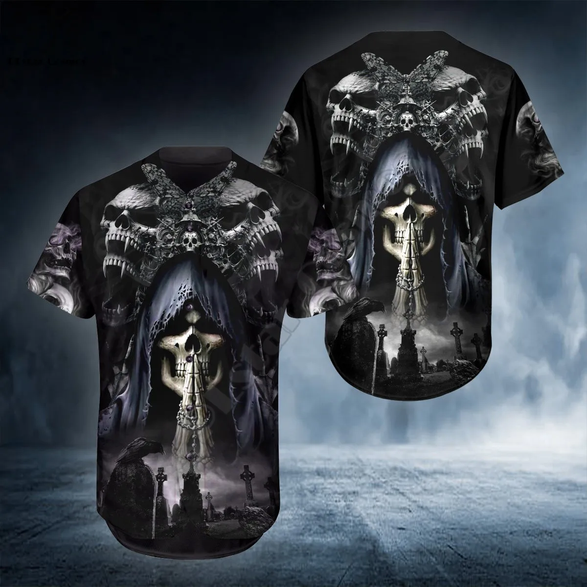 PLstar Cosmos Pray Skull Baseball Jersey Shirt Baseball Shirt 3D All Over Printed Shirts hip hop Tops Love Skull Gift