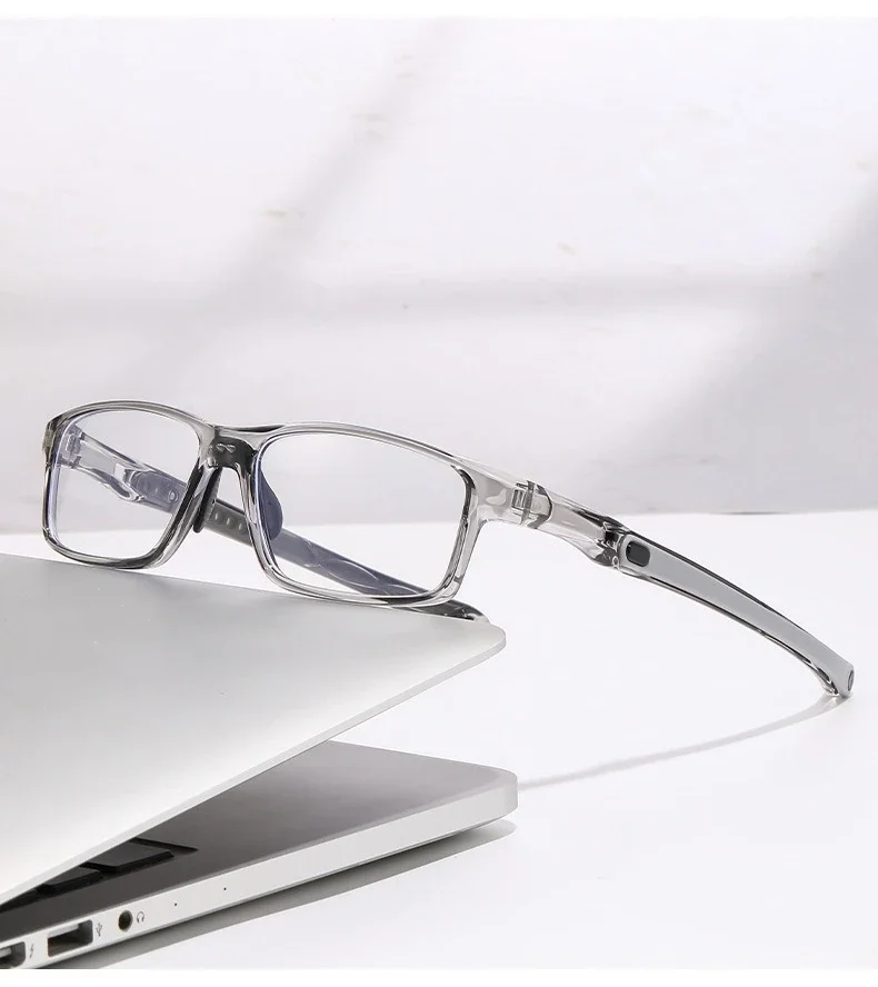 Sportliche photochrome multifokale Lesebrille, neutrale progressive Nah-Fern-Presbyopie-Anti-Blaulicht-Refraktionsbrille – Detail 9