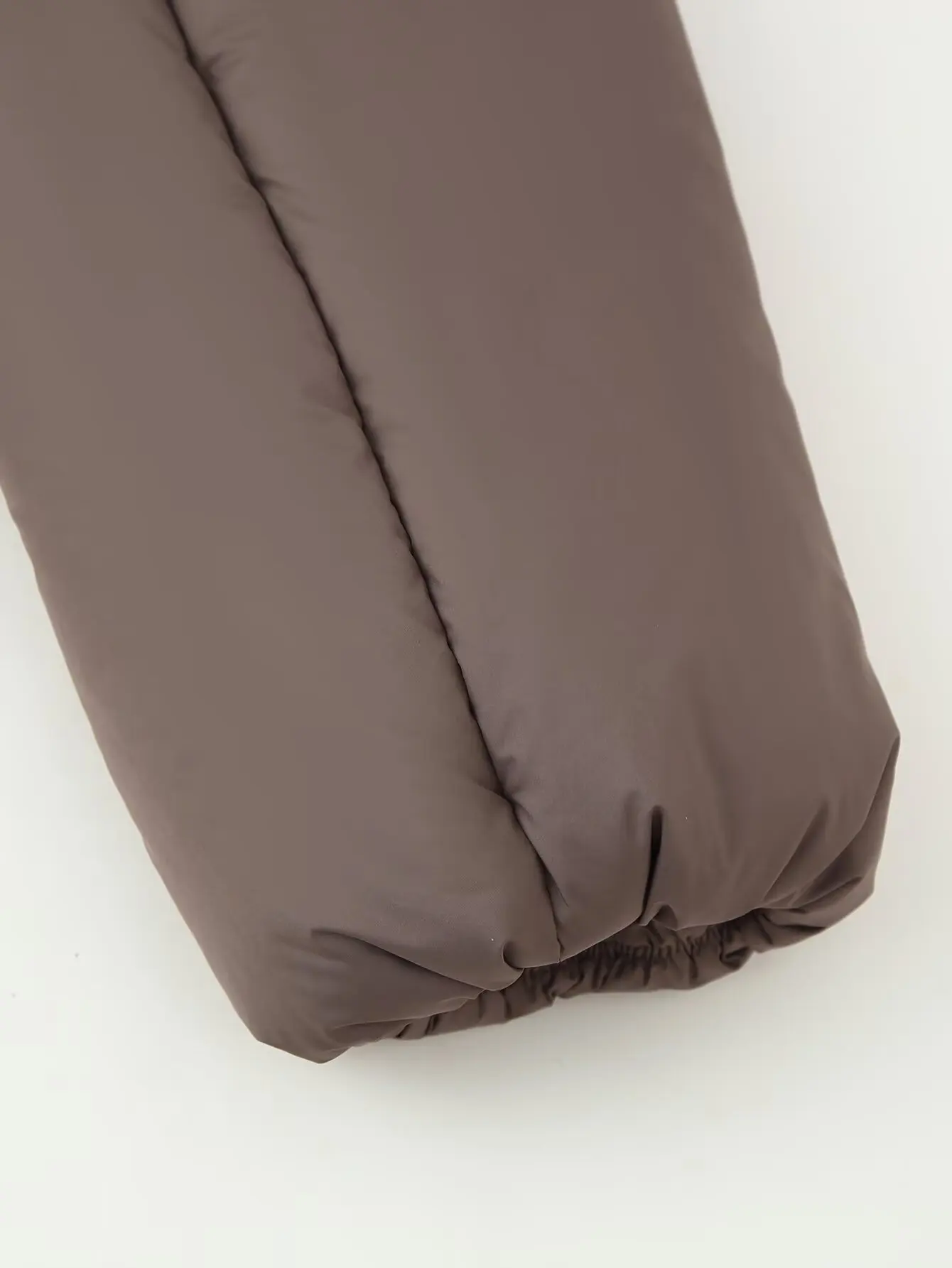 HH Neue Frau Winter Mode Lange Ärmel Einfarbig Hohe Kragen Versteckte Schnalle Baumwolle Jacke Weibliche Casual Vielseitig Baumwolle Mantel – Detail 11