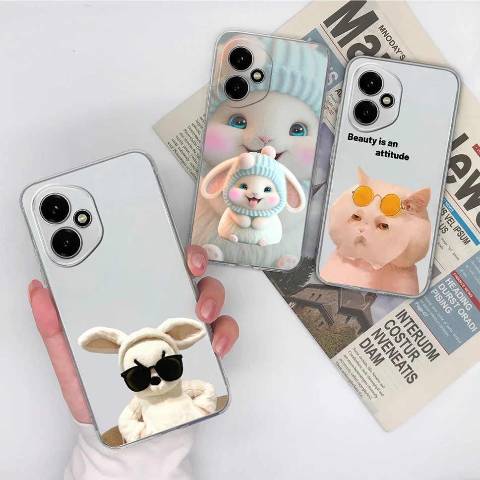 Elegant Floral Transparent Shockproof Phone Case - Soft TPU Silicone Back Cover