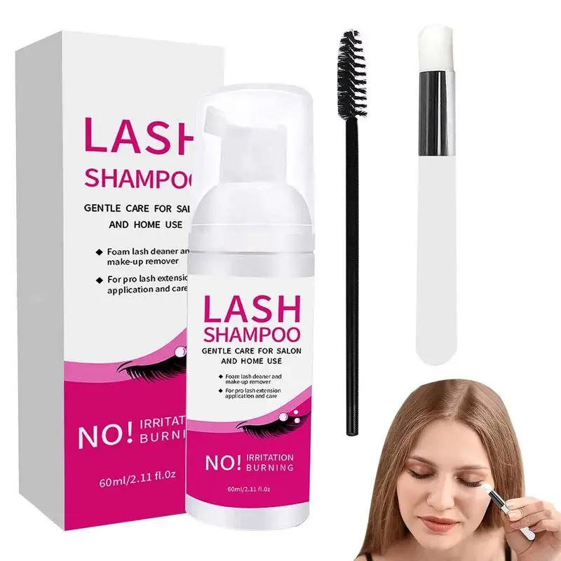 

Lash Shampoo Eyelid Foaming Cleanser For Extensions Lash Bath Clean Cosmetic Residues Keep Eyelashes Clean And Long Lasting