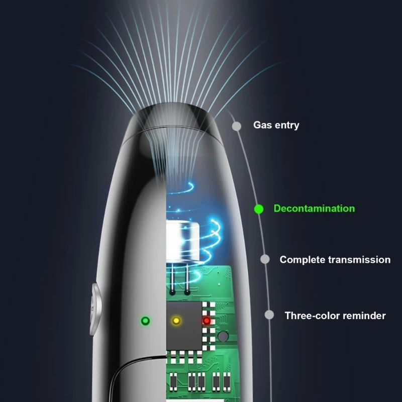 Blowing Alcoholicity Breath Tester Breathalyzer LCD Screen Breathalyzer Detector Quick Accuracy Response for Car Driving X37F