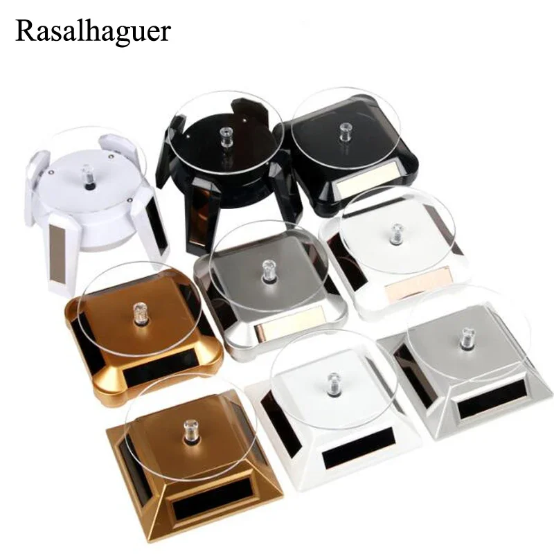 Rasalhaguer Jewelry Tool 360 Degree Jewellery Rotating Display Stand Turn Plate Table Jewelry Organizer Hard Show Holder