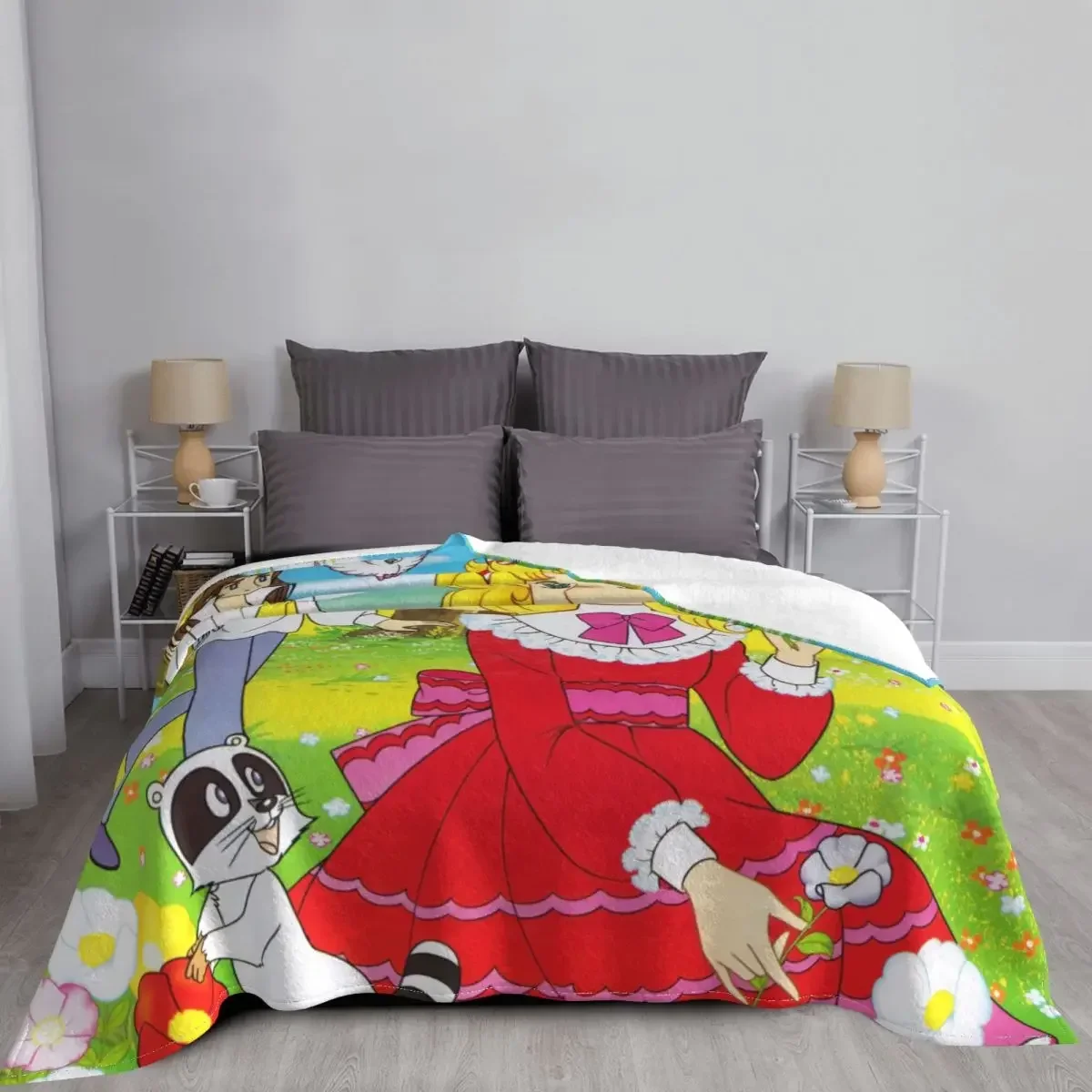 Candy Candy Cartoons Flannel Throw Blanket Cute Anime Blanket for Bed Office Warm Bedding Throws 3