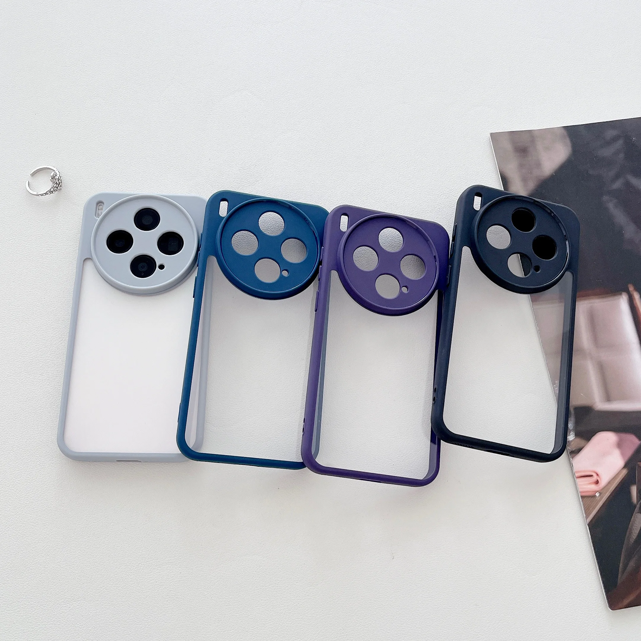 Transparent Frosted Frame Shockproof Bumper Premium Case