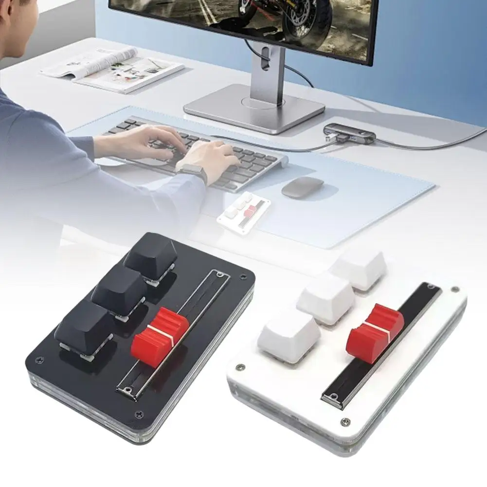 푸시 로드 USB 녹음 볼륨 조절 기계식 미디 블루투스 맞춤형 키보드, 게임 단축키, 디자이너 키, 아우디 D9V6, 3 단추
