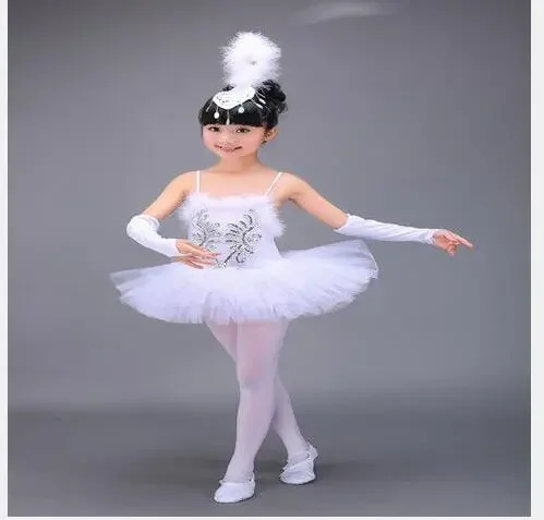 

1pcs/lot White Ballet Tutu Ballet Dress Children's Swan Lake Costume Kids Belly Dance Costumes Stage Professional clothing
