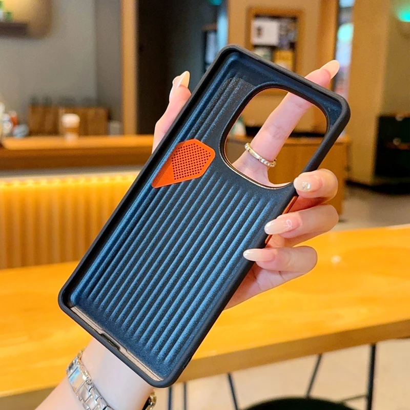 ELVEV Magnetic Luxury PU Leather Dropproof Phone Case with Heat Dissipation