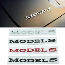 

3D Letters Model S Car Rear Back Trunk Logo ABS Sticker For Tesla Model S Logo Emblem Badge Styling Stickers and Decals