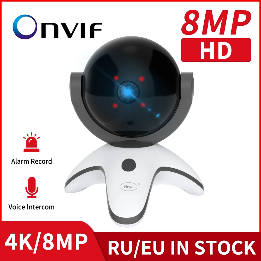 

Neye 8MP 4K 5GWiFi Safety Camera Indoor Baby/Pet Monitor 360 ° Pan tilt Ai Automatic Tracking Motion Detector