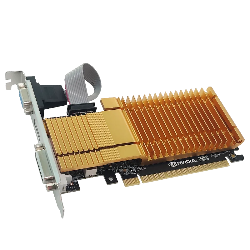 Asl-nvidia Placa Gráfica Geforce gt 710 2gb Gddr3 64bit Pci Express 2.0 Placa de Vídeo para Computador pc Compatível com Hdmi Dvi Vga - Imagem 2